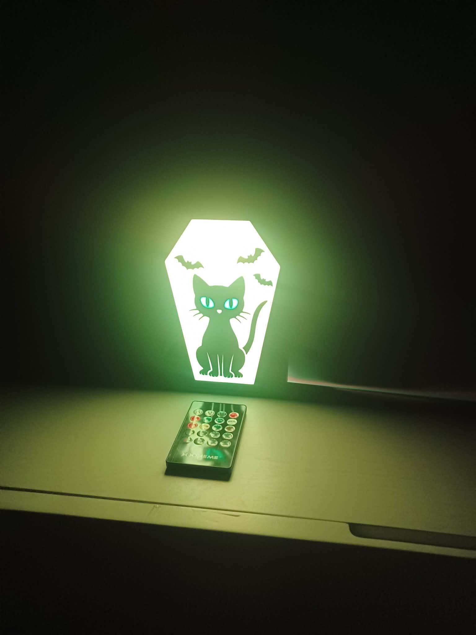 Cat Coffin LED light box – custom 3D printed – Lit Layer Creations